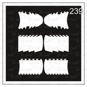Plantilla para aerografía y diseño de uñas Nº 239