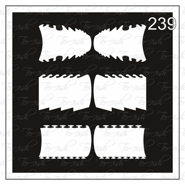 Plantilla para aerografía y diseño de uñas Nº 239