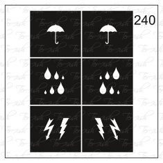 Plantilla para aerografía y diseño de uñas Nº 240