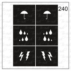 Plantilla para aerografía y diseño de uñas Nº 240