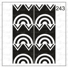 Plantilla para aerografía y diseño de uñas Nº 243