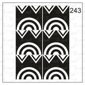 Plantilla para aerografía y diseño de uñas Nº 243