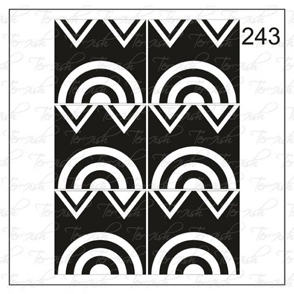 Plantilla para aerografía y diseño de uñas Nº 243