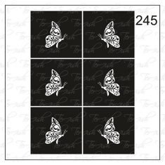 Plantilla para aerografía y diseño de uñas Nº 245