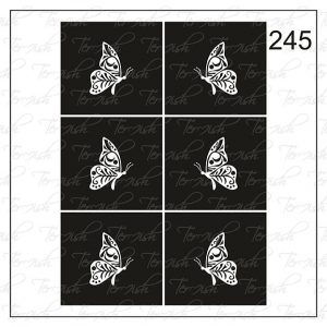 Plantilla para aerografía y diseño de uñas Nº 245