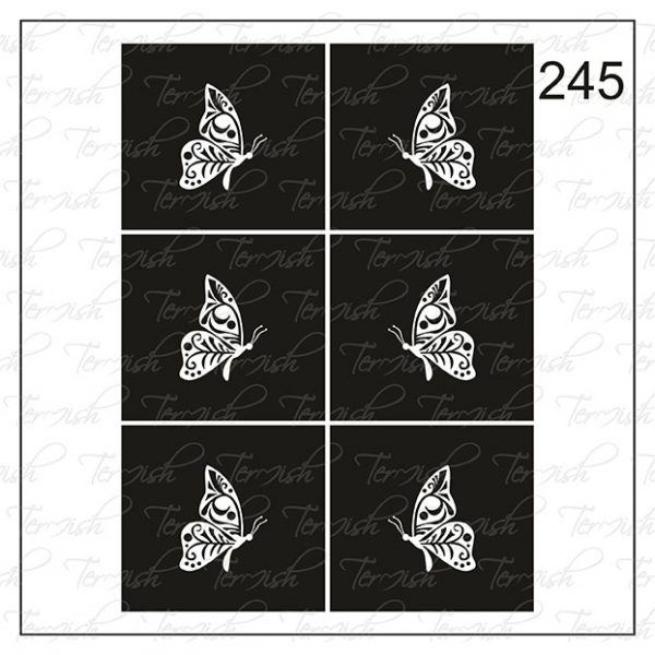 Plantilla para aerografía y diseño de uñas Nº 245
