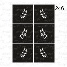 Plantilla para aerografía y diseño de uñas Nº 246