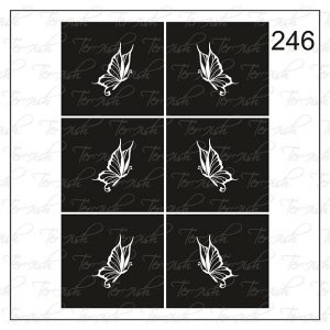 Plantilla para aerografía y diseño de uñas Nº 246