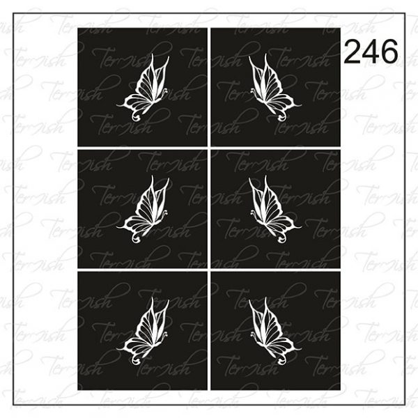 Plantilla para aerografía y diseño de uñas Nº 246