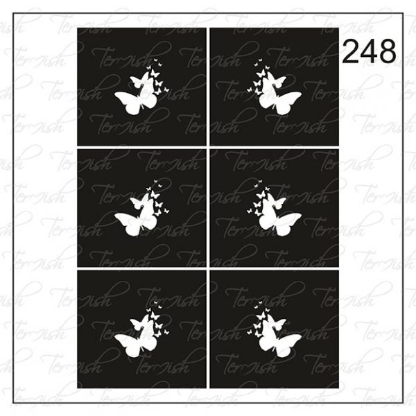 Plantilla para aerografía y diseño de uñas Nº 248