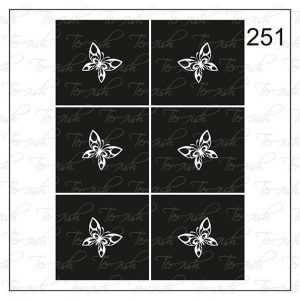 Plantilla para aerografía y diseño de uñas Nº 251