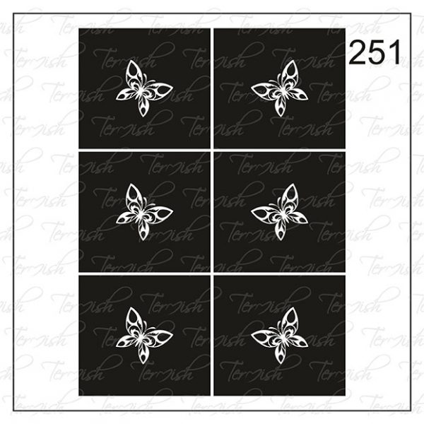 Plantilla para aerografía y diseño de uñas Nº 251