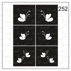 Plantilla para aerografía y diseño de uñas Nº 252