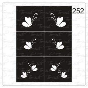 Plantilla para aerografía y diseño de uñas Nº 252
