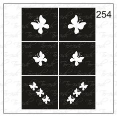 Plantilla para aerografía y diseño de uñas Nº 254
