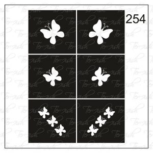 Plantilla para aerografía y diseño de uñas Nº 254