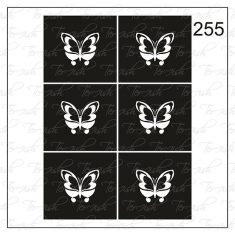 Plantilla para aerografía y diseño de uñas Nº 255