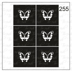 Plantilla para aerografía y diseño de uñas Nº 255
