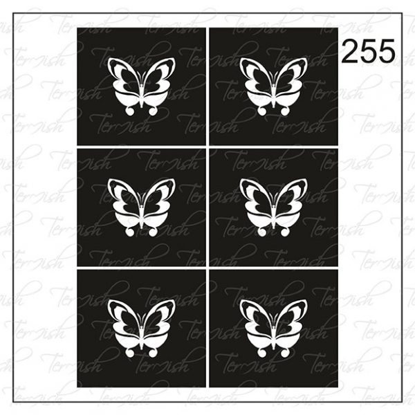 Plantilla para aerografía y diseño de uñas Nº 255