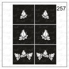 Plantilla para aerografía y diseño de uñas Nº 257