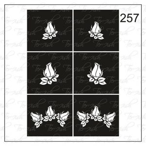 Plantilla para aerografía y diseño de uñas Nº 257