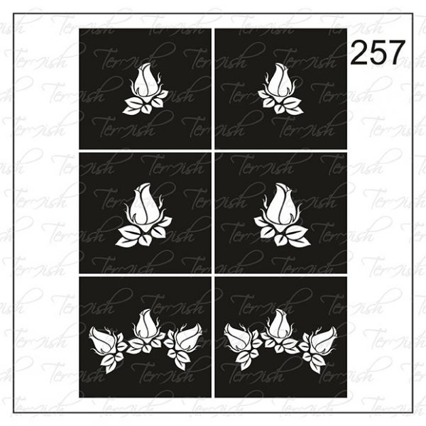 Plantilla para aerografía y diseño de uñas Nº 257