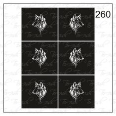 Plantilla para aerografía y diseño de uñas Nº 260