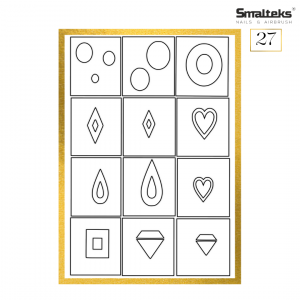 Plantilla para aerografía y diseño de uñas Smalteks 27