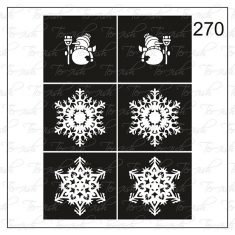 Plantilla para aerografía y diseño de uñas Nº 270