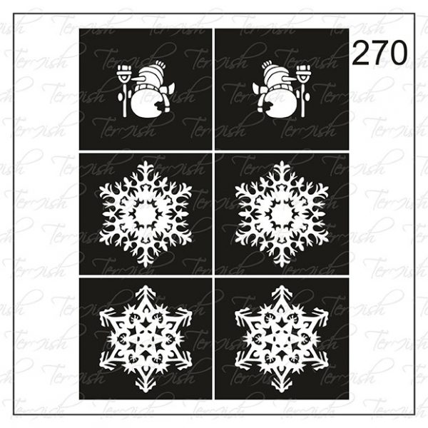 Plantilla para aerografía y diseño de uñas Nº 270