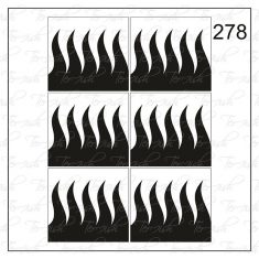 Plantilla para aerografía y diseño de uñas Nº 278