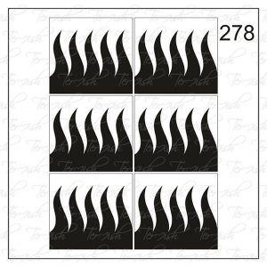 Plantilla para aerografía y diseño de uñas Nº 278