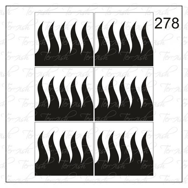 Plantilla para aerografía y diseño de uñas Nº 278
