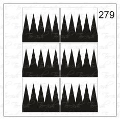 Plantilla para aerografía y diseño de uñas Nº 279