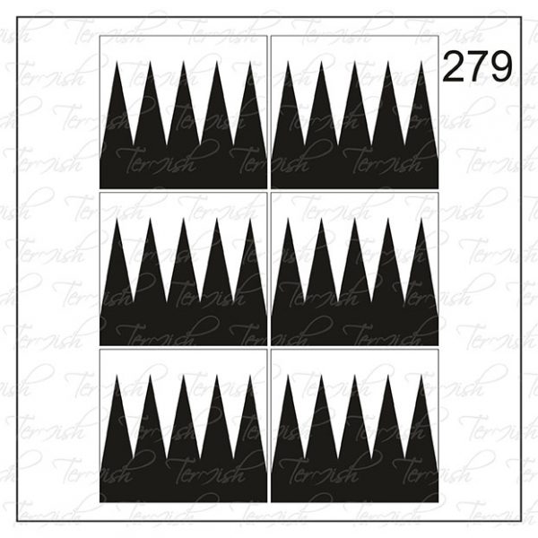 Plantilla para aerografía y diseño de uñas Nº 279
