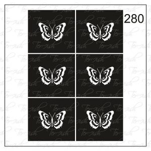 Plantilla para aerografía y diseño de uñas Nº 280