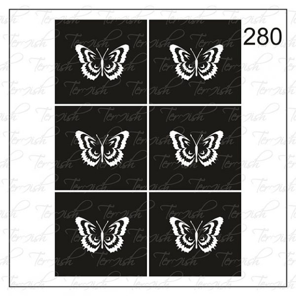 Plantilla para aerografía y diseño de uñas Nº 280