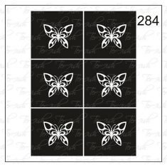Plantilla para aerografía y diseño de uñas Nº 284