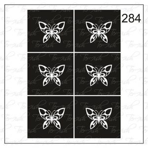 Plantilla para aerografía y diseño de uñas Nº 284