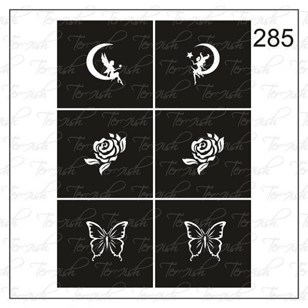 Plantilla para aerografía y diseño de uñas Nº 285
