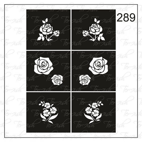 Plantilla para aerografía y diseño de uñas Nº 289