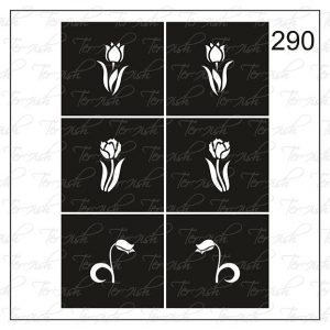 Plantilla para aerografía y diseño de uñas Nº 290
