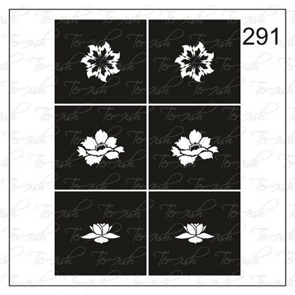 Plantilla para aerografía y diseño de uñas Nº 291
