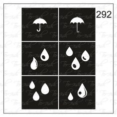 Plantilla para aerografía y diseño de uñas Nº 292