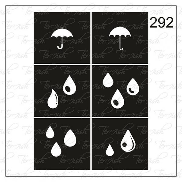 Plantilla para aerografía y diseño de uñas Nº 292