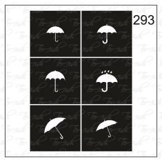 Plantilla para aerografía y diseño de uñas Nº 293