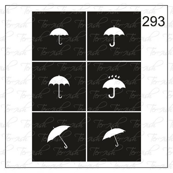 Plantilla para aerografía y diseño de uñas Nº 293