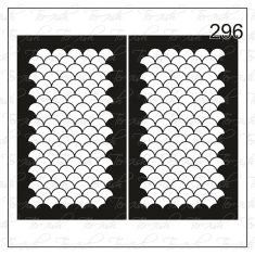 Plantilla para aerografía y diseño de uñas Nº 296