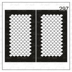 Plantilla para aerografía y diseño de uñas Nº 297