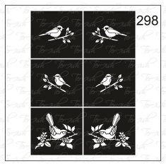 Plantilla para aerografía y diseño de uñas Nº 298